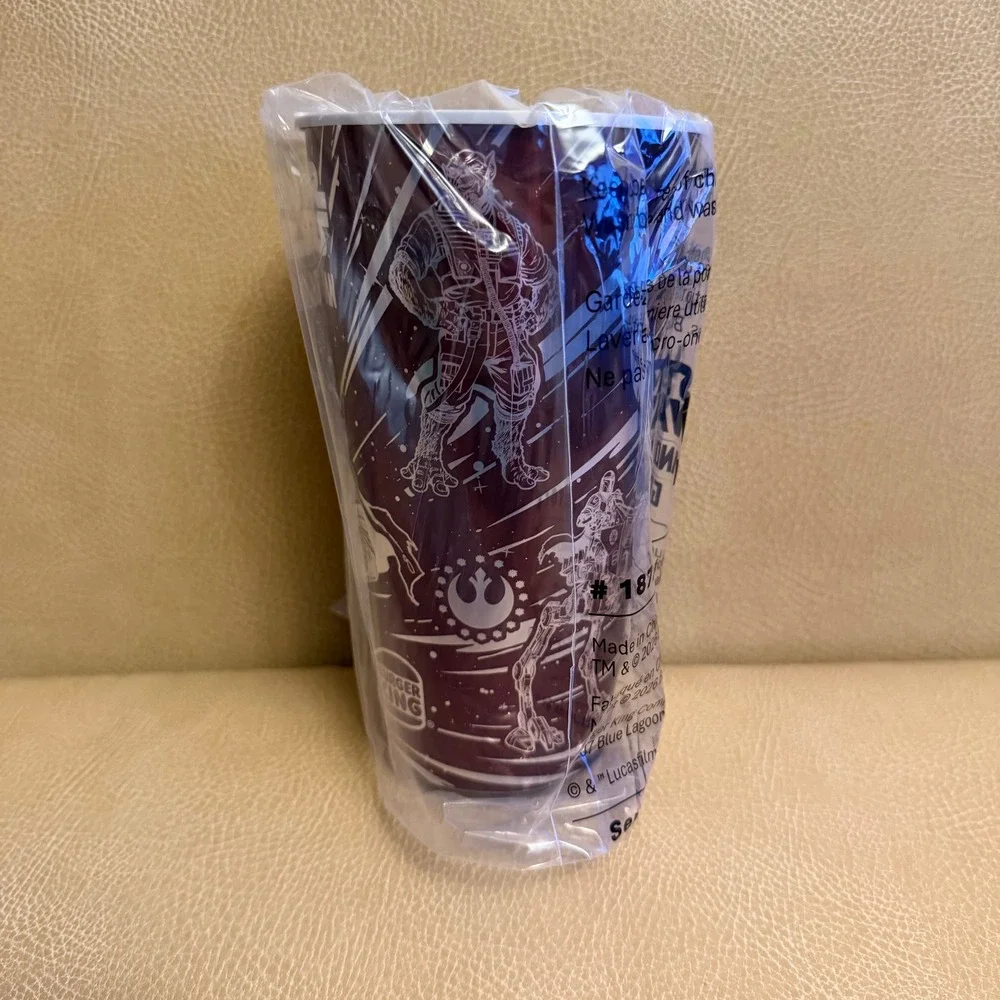 Star‎ Wars The Mandalorian and Grogu Burger King Collectible Cup Maroon New